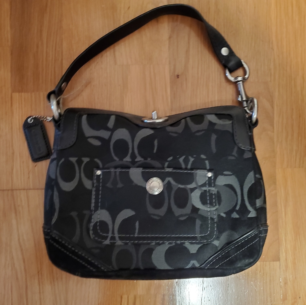 Coach Black Signature Handbag